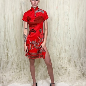 70’s Red Shaheen Dress