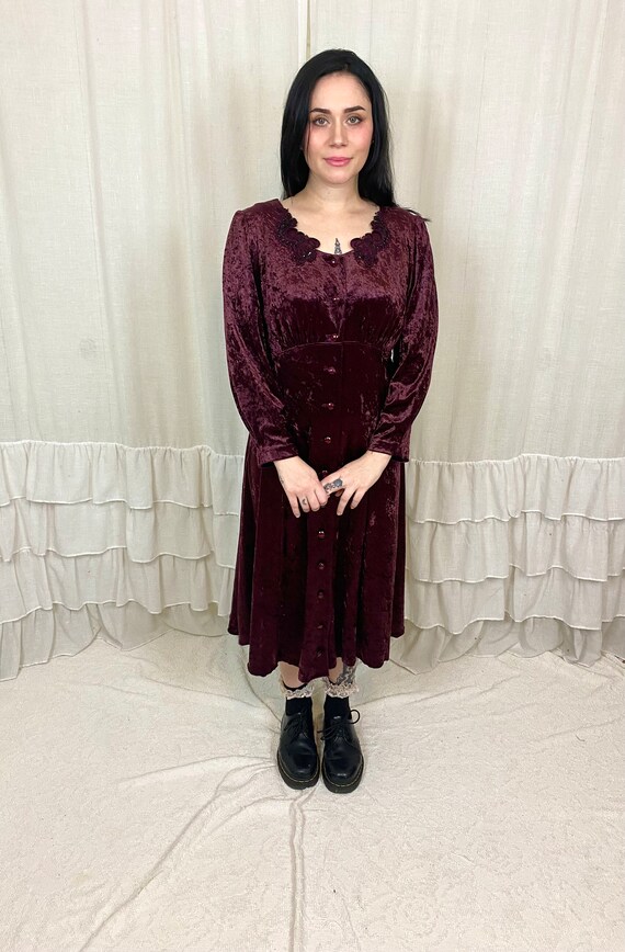 maroon velvet midi dress Burgundy Velvet Midi - Backless Midi Dress - Boat Neck Midi Dress