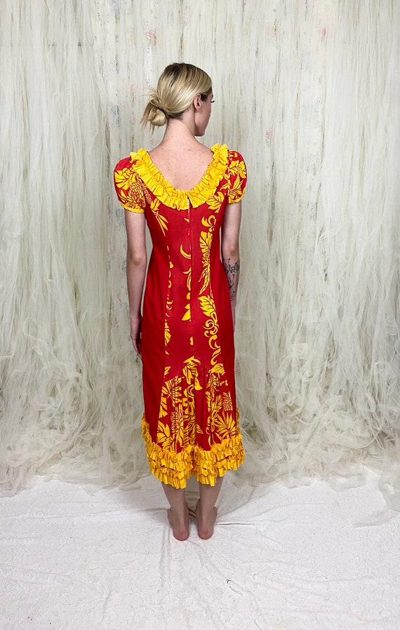 Gillies Red Dress Tartan Vintage Leaves Hawaiian Shirt