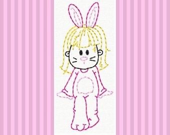 DIY Machine Embroidery Card Design, Easter Bunny Embroidery Design, Instant Download, Embroidery File, Embroidered Holiday Cards, Bunny