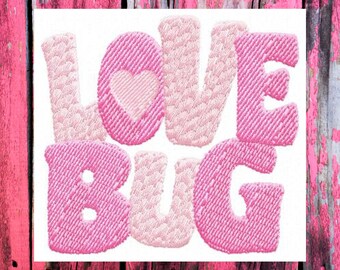 Valentine Machine Embroidery, Love Bug Embroidery Designs, Instant Download, Valentine Embroidery, Love Designs, Heart Embroidery