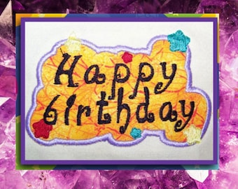 Applique Machine Embroidery, Happy Birthday Embroidery Designs, Instant Download Embroidery File, Birthday Party Embroidery Designs
