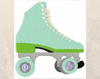 Retro Machine Embroidery, Vintage Roller Skate, 50's Themed Designs, Car Hop Design, Instant Download Embroidery Pattern