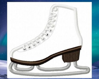 Machine Embroidery, Applique Ice Skate Embroidery Design, Winter Sports Applique, Figure Skater Design, Designs for Sweatshirts
