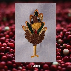 Machine Embroidery / Turkey Embroidery Design / Instant Download / Happy Thanksgiving Embroidery / Cute Turkey Day Embroidery