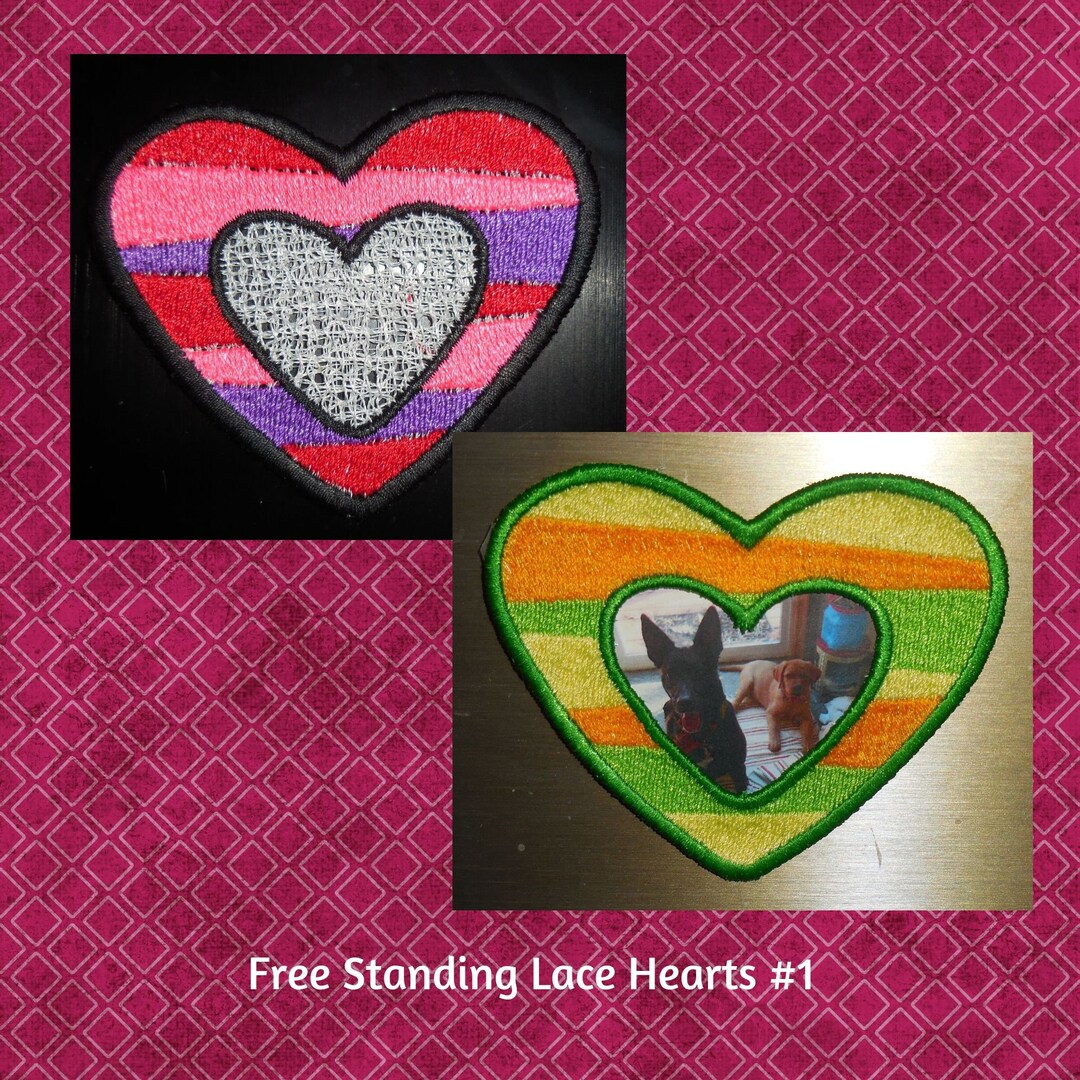 Machine Embroidery, Free Standing Lace Heart #1, Free Standing Lace ...