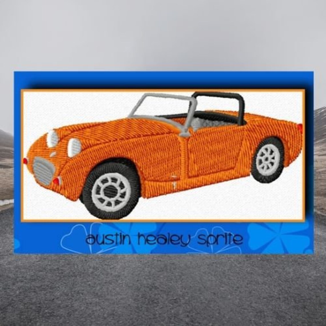 Retro machine embroidery austin healey sprite embroidery  etsy Retro machine embroidery austin healey sprite embroidery  etsy