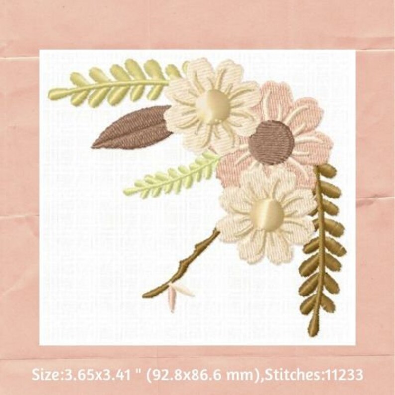 Machine Embroidery / Vintage Flowers Embroidery Designs / Etsy