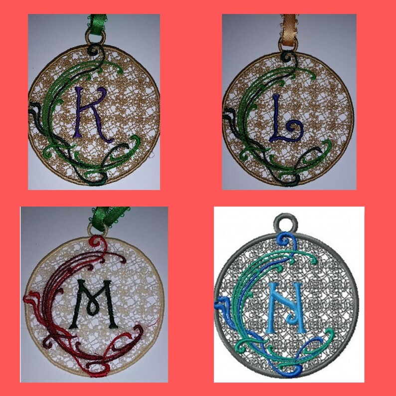 Free Standing Lace Alphabet Machine Embroidery, FSL Ornament Designs, Instant Download, Embroidery Alphabet, Monogram Embroidery image 5