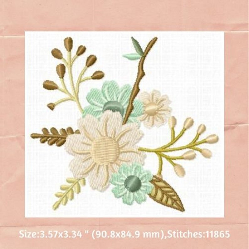 Machine Embroidery / Vintage Flowers Embroidery Designs / Etsy