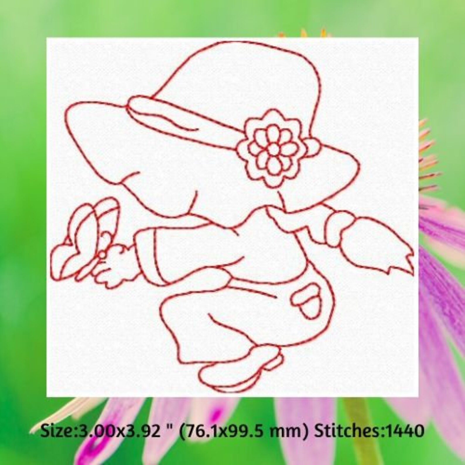 Machine Embroidery Instant Download, Redwork Country Girls Embroidery ...