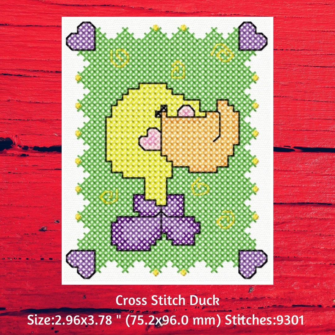Machine Embroidery, Cross Stitch Duck Farm Block Embroidery Designs