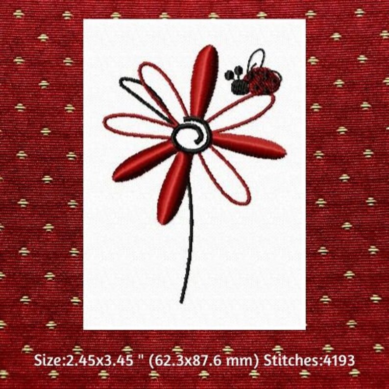 Instant Download Machine Embroidery, Ladybug Whims Embroidery Designs, Ladybug Bag, Polka Dot Embroidery, Summery Embroidery Files image 7