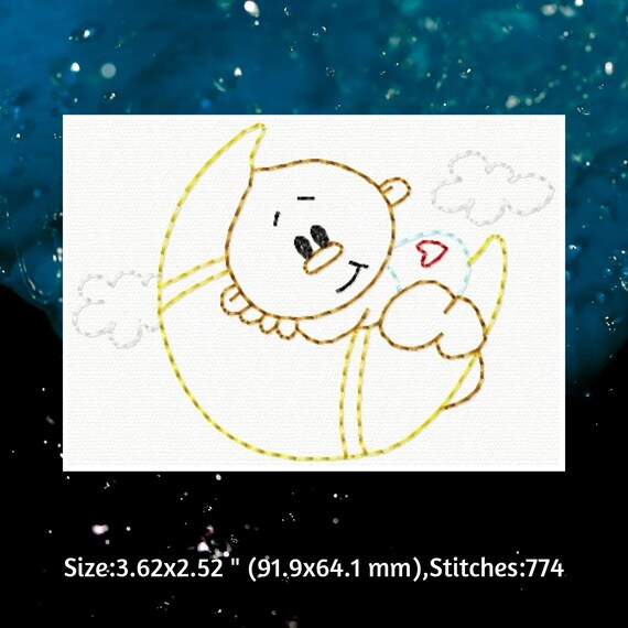 Diy Machine Embroidery Card Design Baby Card Embroidery Etsy