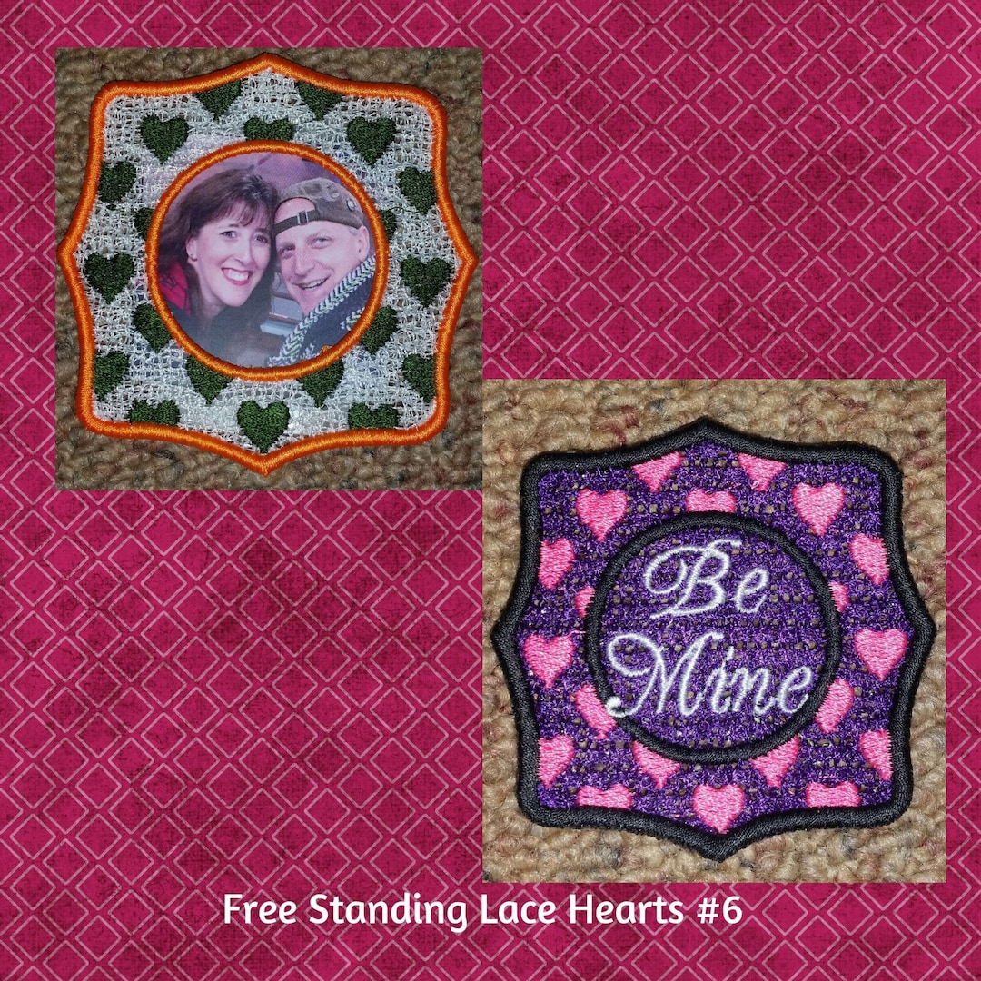 Machine Embroidery, Free Standing Lace Heart #6, FSL Embroidery Design ...