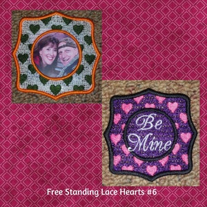 Machine Embroidery, Free Standing Lace Heart #6, FSL Embroidery Design, Instant Download, FSL Heart Frames, Valentines Day Lace