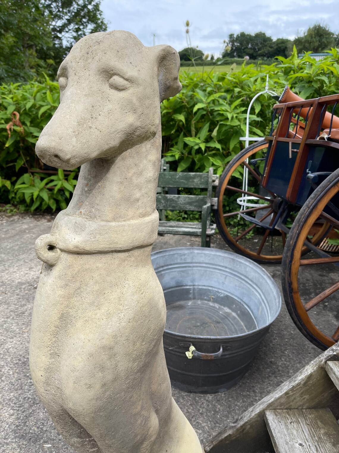 Greyhound Garden Statue Etsy UK