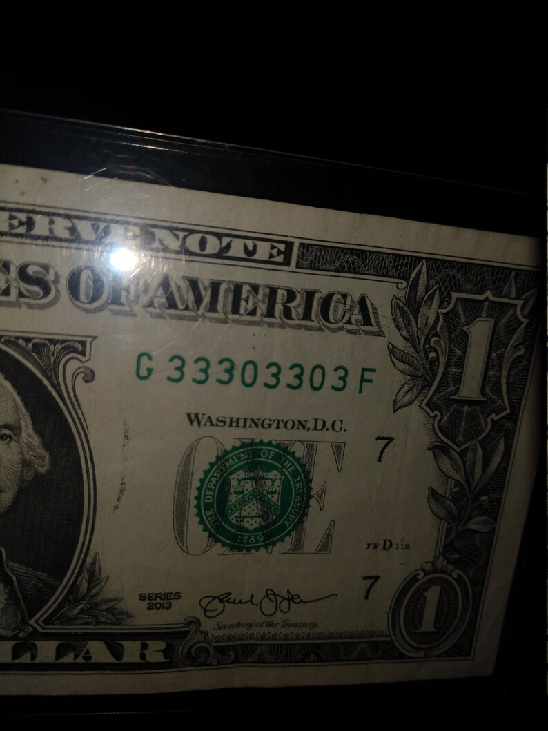 One Dollar Federal Reserve Note. - Etsy