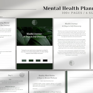 Mentaler Planer, Printable Planer in 6 Größen: A5, Half Letter, Personal size, Personal Wide, Happy mini/classic