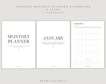 Printable Planner Dividers Inserts Monthly Dashboard Set - Etsy