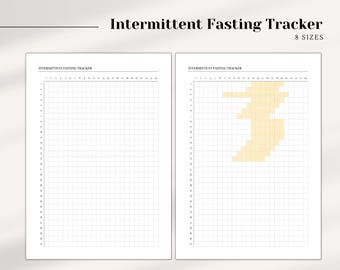 Intermittent Fasting Tracker, Printable Fasting Log, Monthly Intermittent Fasting Tracker, IF Planner, Weight Tracker, Fasting Tracker