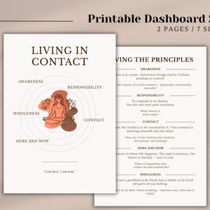 Minimalist Planner Dashboard Inserts: Self-Care Reflection, A5/Personal Size (Printable PDF)