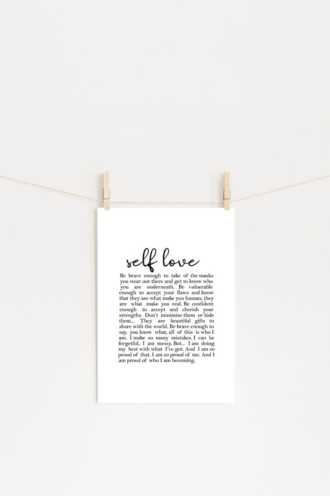 Self Love Printable, Inspirational Quotes, Believe in Yourself ...