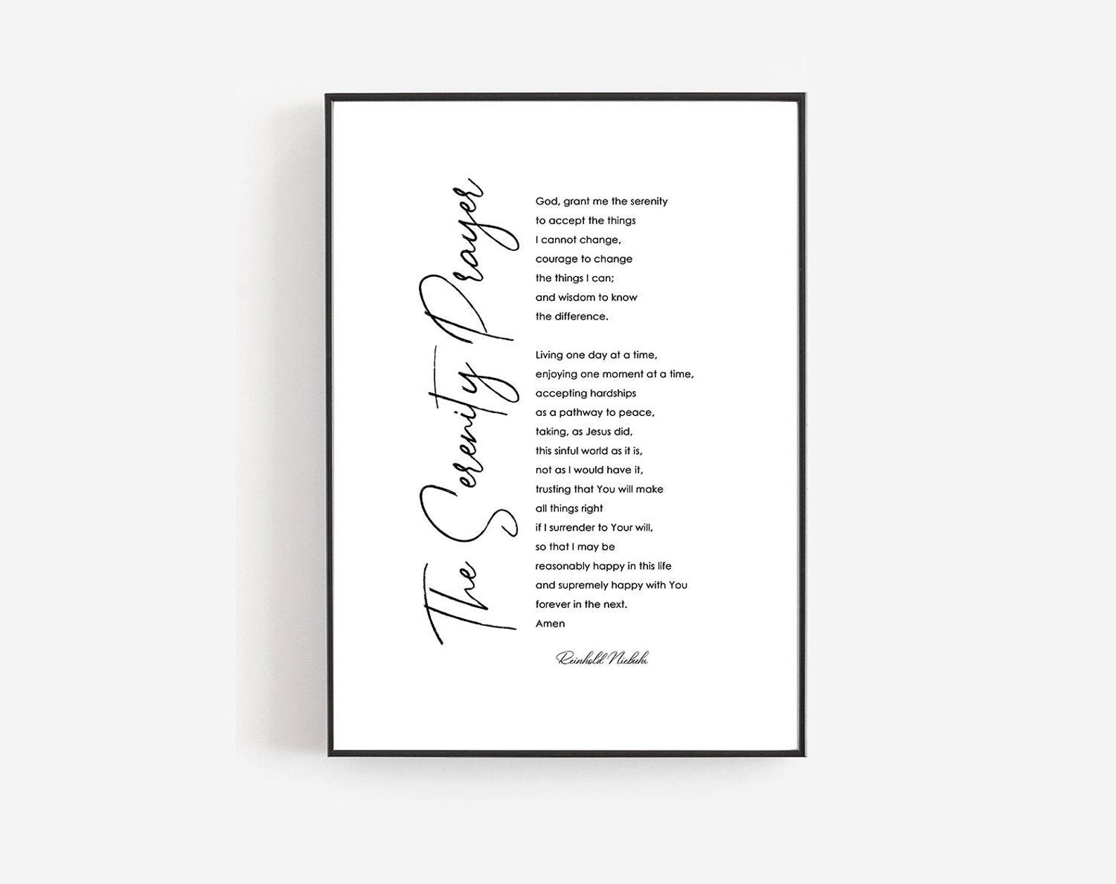the serenity prayer bible verse print printable quote etsy