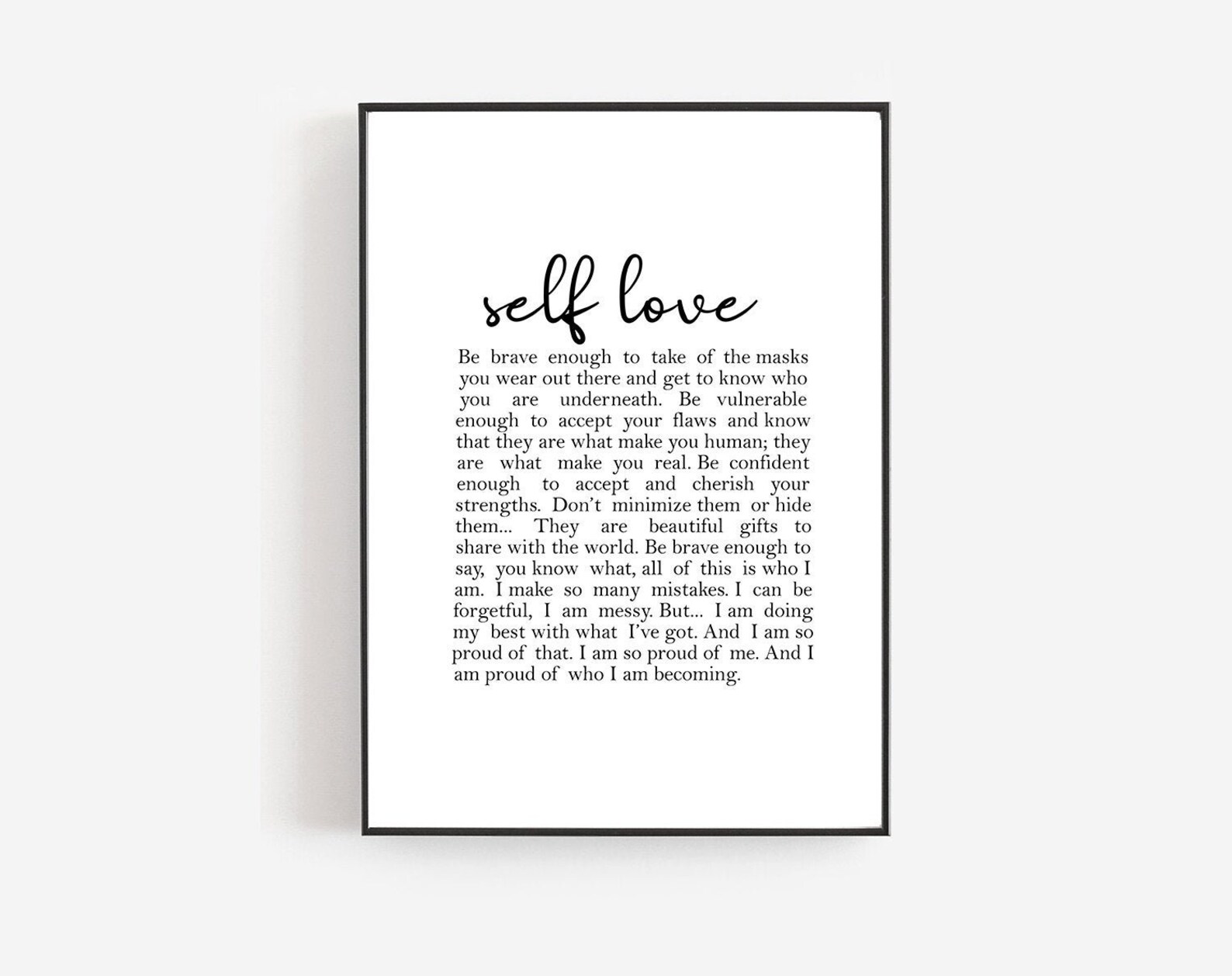 Self Love Printable, Inspirational Quotes, Believe in Yourself ...