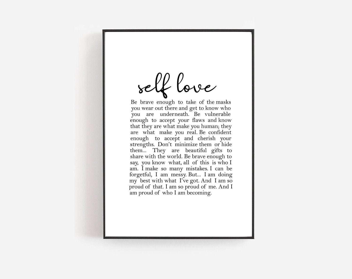 Self Love Printable, Inspirational Quotes, Believe in Yourself ...