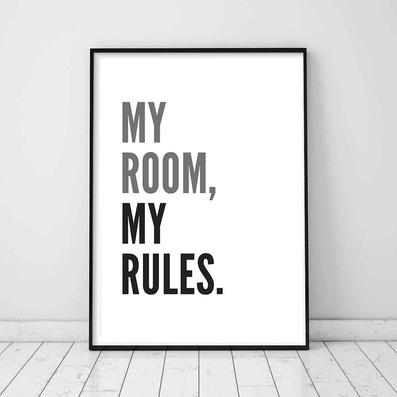 My room rules make a poster write