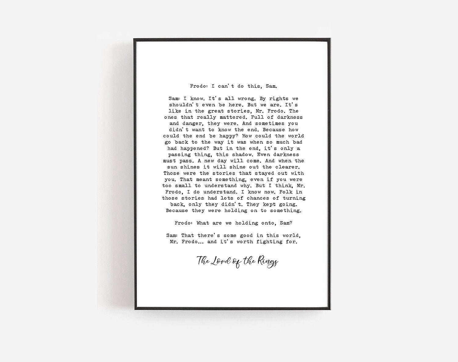 Lord of the Rings Quote, J.R.R. Tolkien Quote Printable, Book Page Sign ...