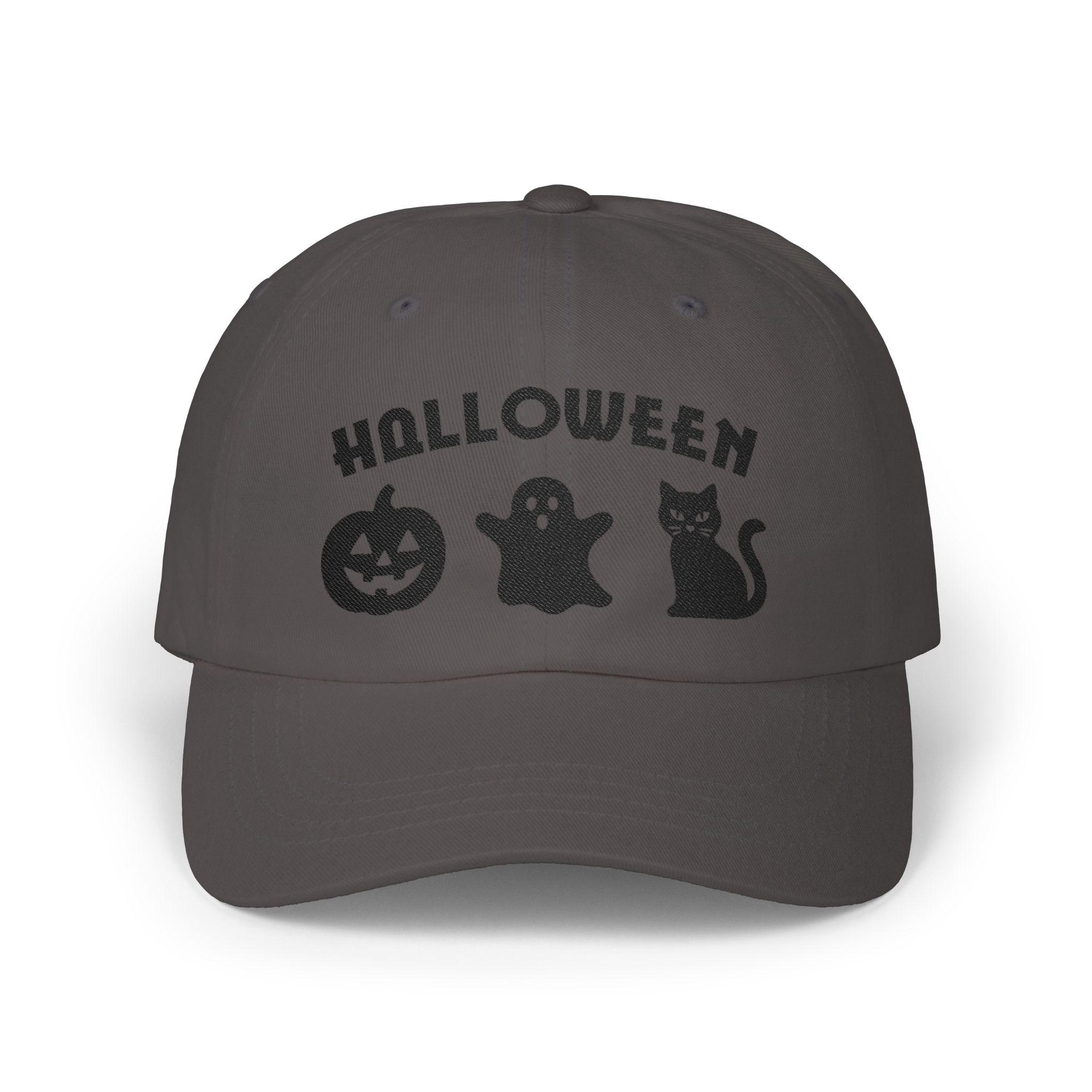 Halloween Classic Dad Cap, Pumpkin Ghost Cat Hat, Funny 
