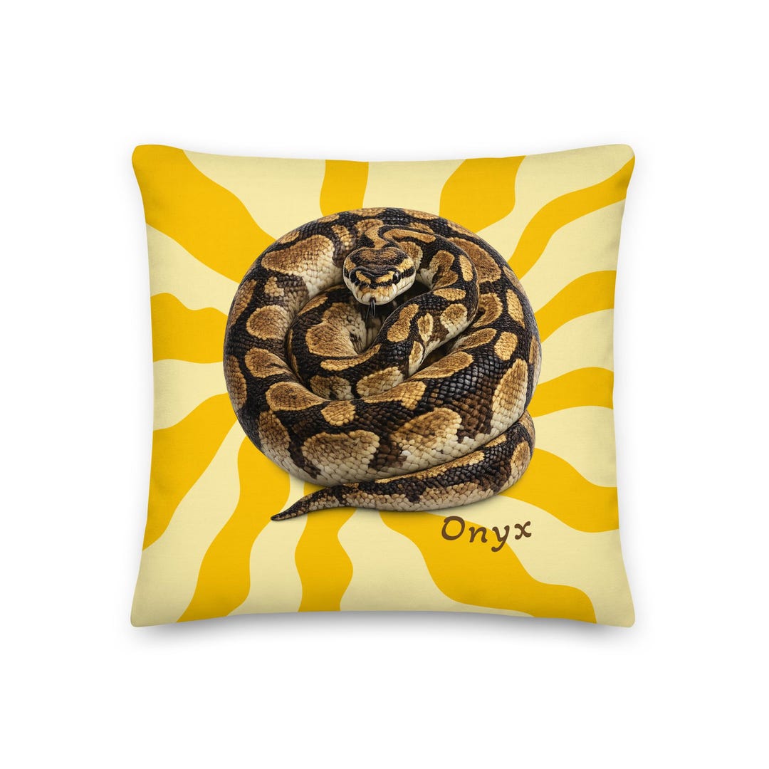 Custom Snake Photo Pillow – Personalized Ball Python Gift for Reptile ...