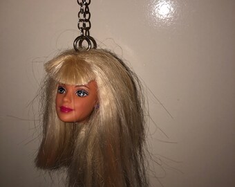 barbie head keychain