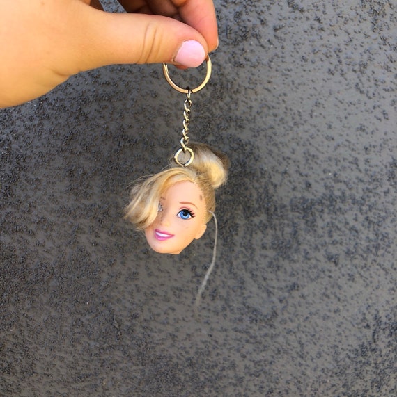 barbie head keychain