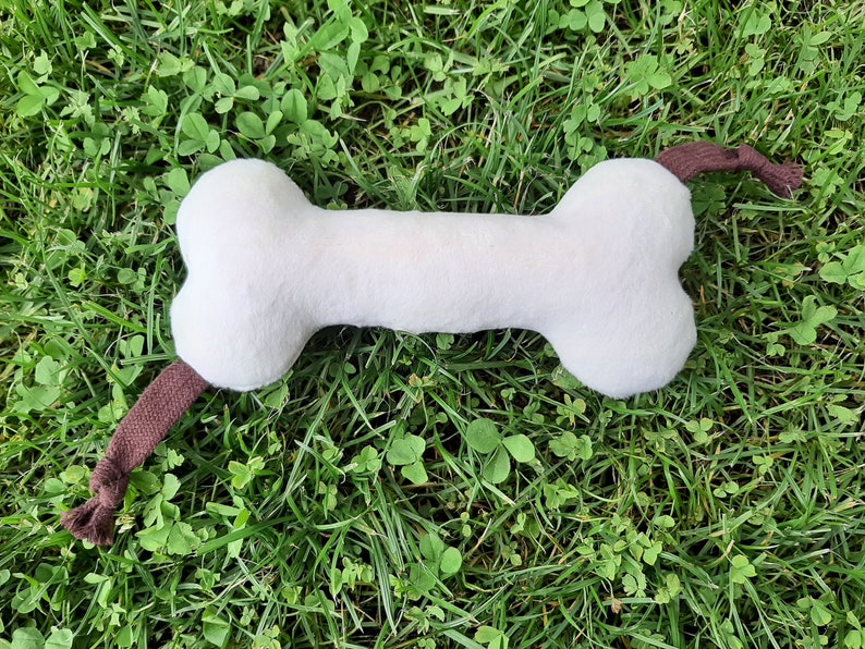 Hundespielzeug, Spielknochen personalisiert aus Plüsch, Geschenk für Welpen und Hundebesitzer, Welpenbedarf, Knochen für kleine Hunde Bild 4