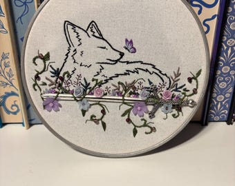 Quicksilver - Fox with Sword:  Embroidery Art