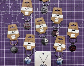 Embroidered Keychains and Necklace - Twilight