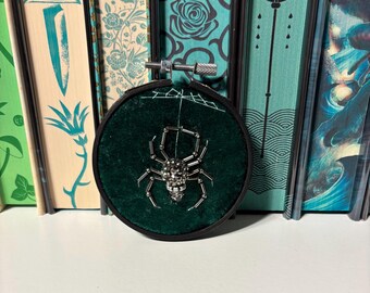 Spider Embroidery/Bead Hoop Art