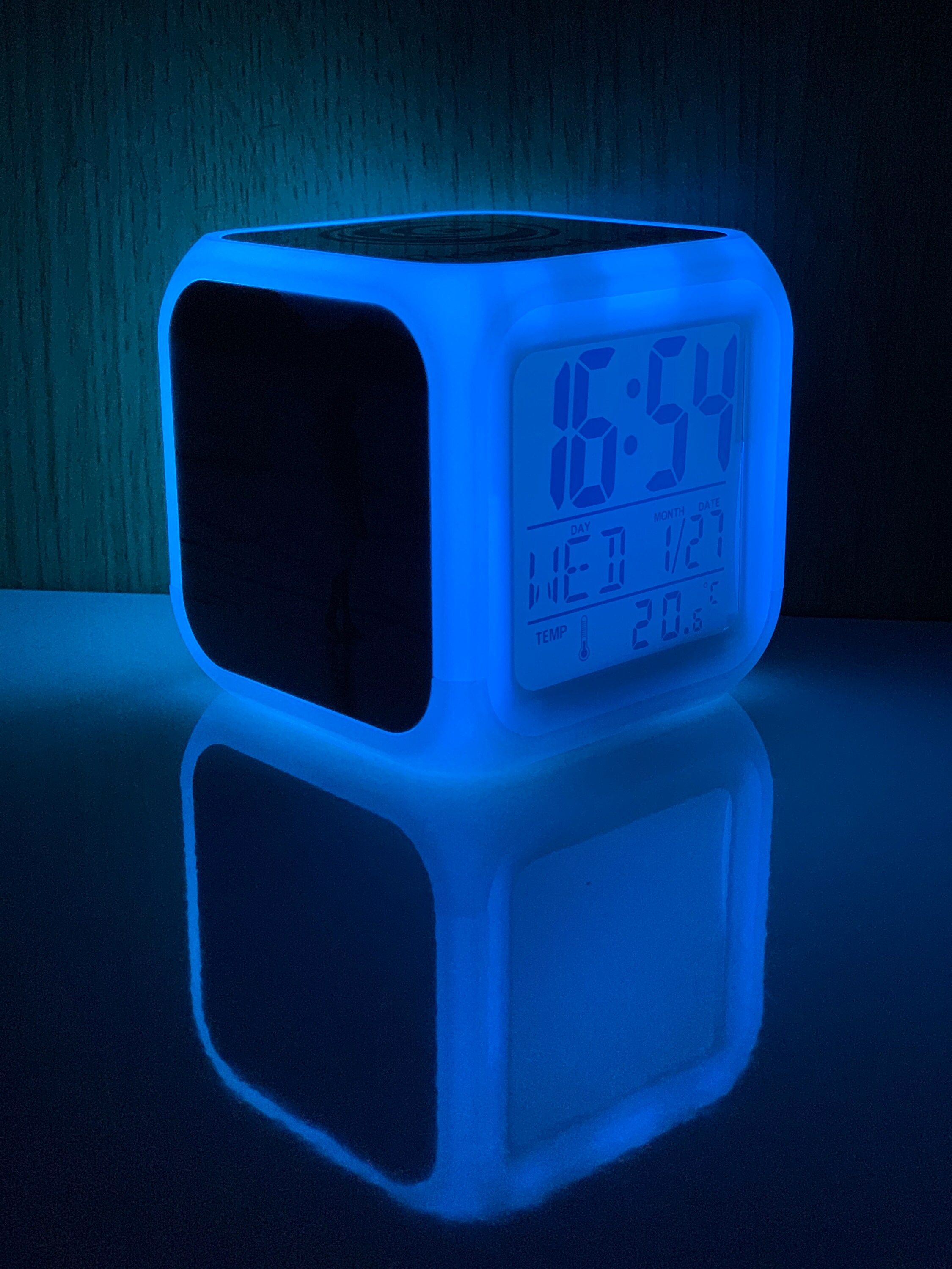 Personalised Colour Changing Bedside Clock, Add up to Three Photos