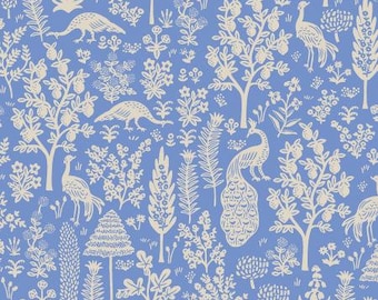 Rifle Paper Co Camont Menagerie Silhouette Blue Fabric - Rifle Paper Co Fabric - Rifle Paper Co Sewing - Sewing Cotton Fabric - RP708BL5