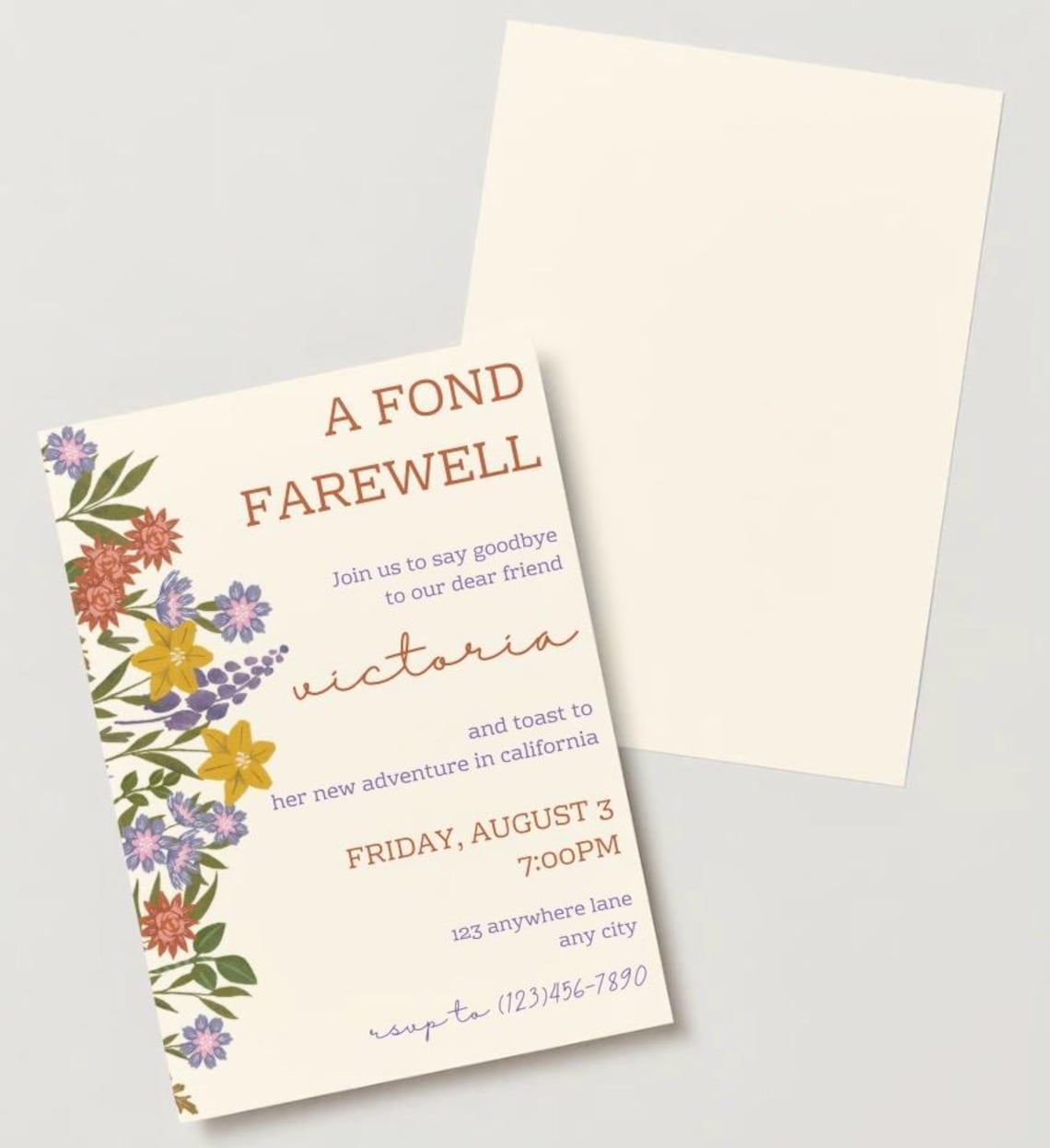 Farewell Party Invitation - Template - Etsy