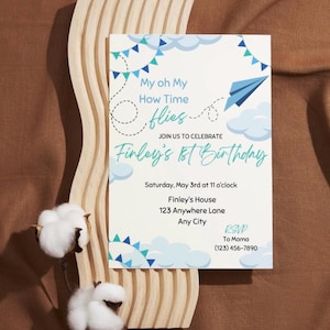 Time Flies Birthday Invitation - Template