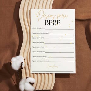 Deseos para Bebe - Desejos para o bebê - Atividade para chá de bebê
