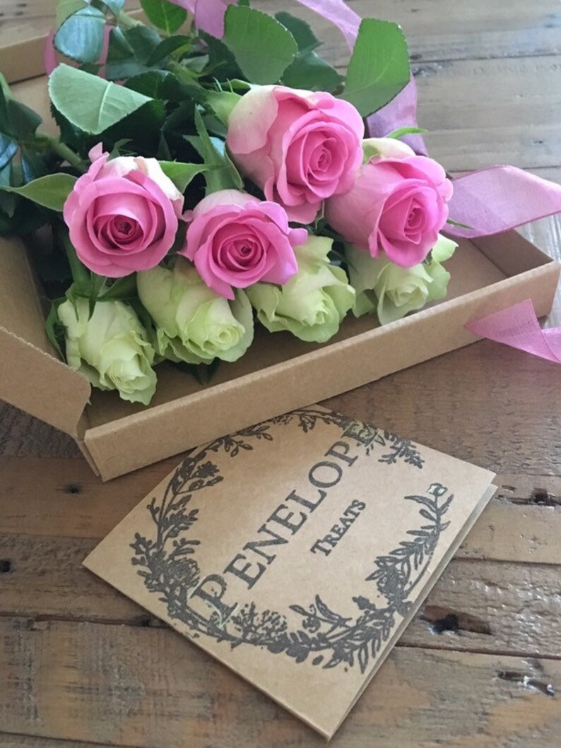 Letterbox Flowers Fresh Gift Card Included Letterbox Etsy