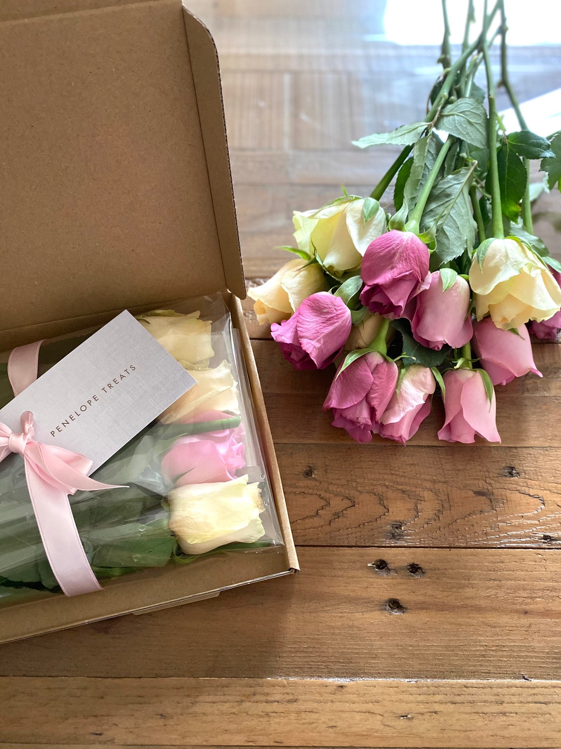 Letterbox Flowers Fresh Gift Card Included Letterbox Etsy