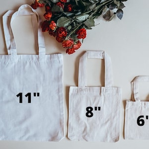 Mini Canvas Tote Bag Blank Canvas With Handles Plain Canvas Bag Bulk Party  Favor Gift Bag DIY Blank Totes 