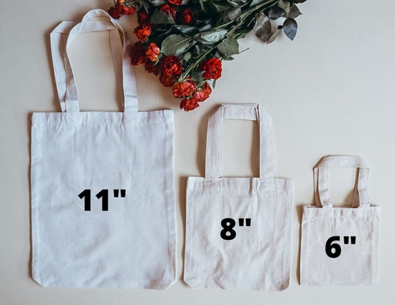 Mini Canvas Tote Bag Blank Canvas With Handles Plain Canvas Bag Bulk Party  Favor Gift Bag DIY Blank Totes 