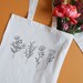 Floral Canvas tote bag, abstract tote bag, shopping bag, organic cotton tote bag, Wildflowers 